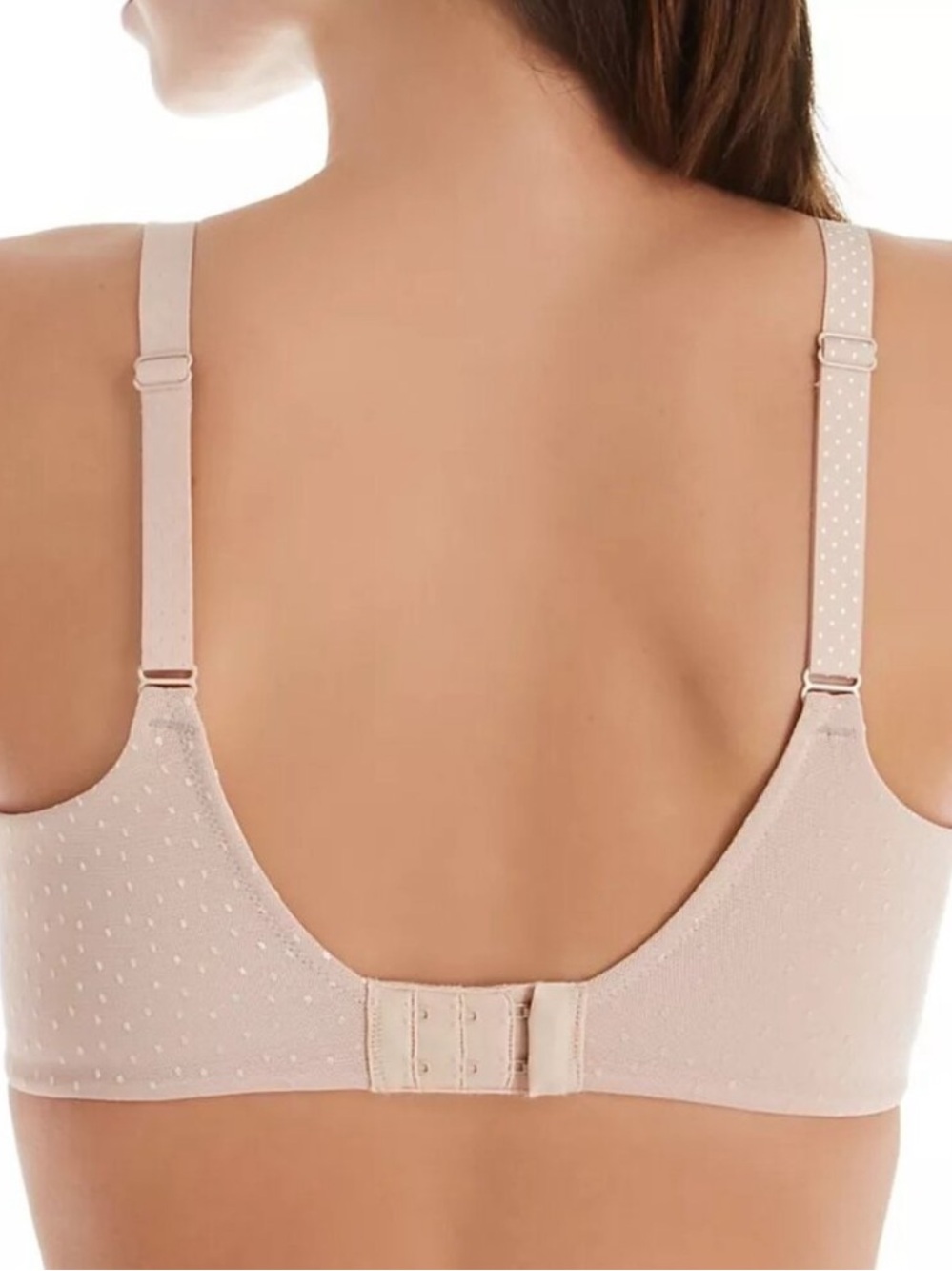 Like New WACOAL Back Appeal Wireless Seamless Unpadded Bra 38DDD Beige #852303 - Picture 3 of 9
